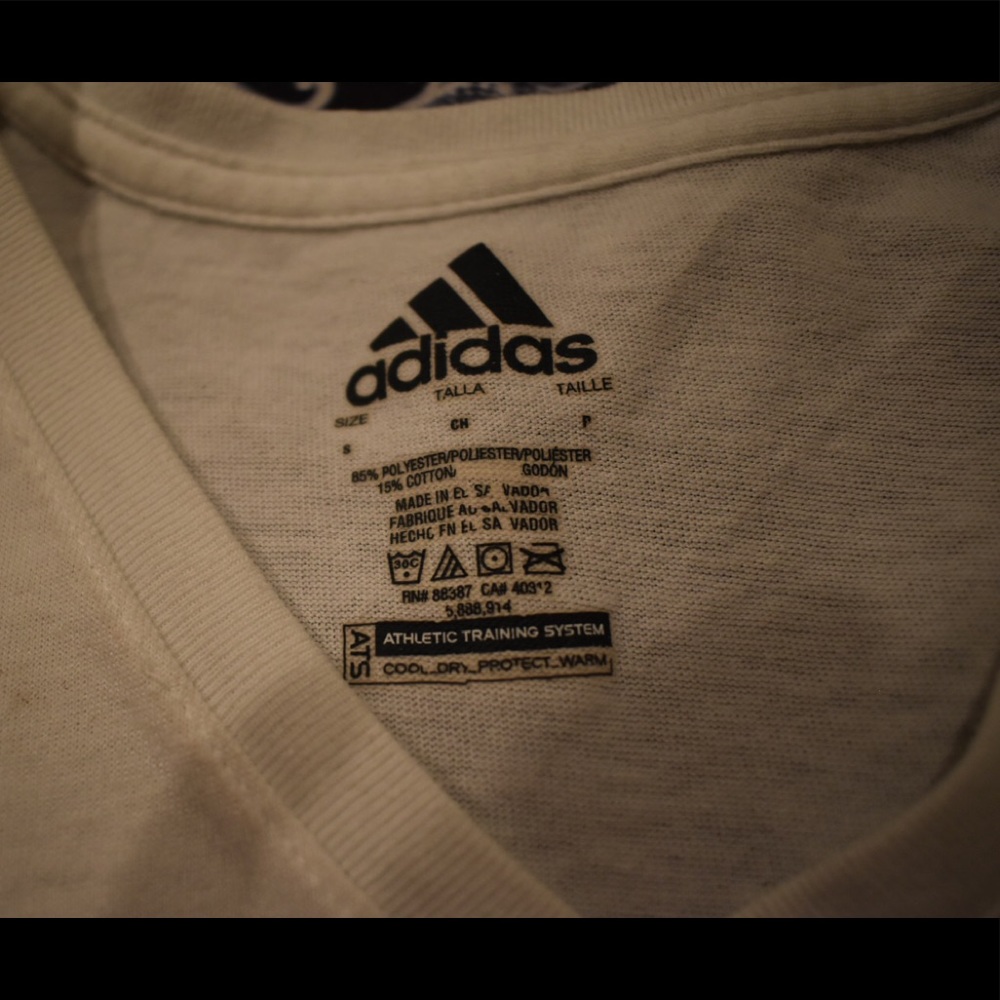 White Short Sleeve Adidas tee - Picture 3 of 3